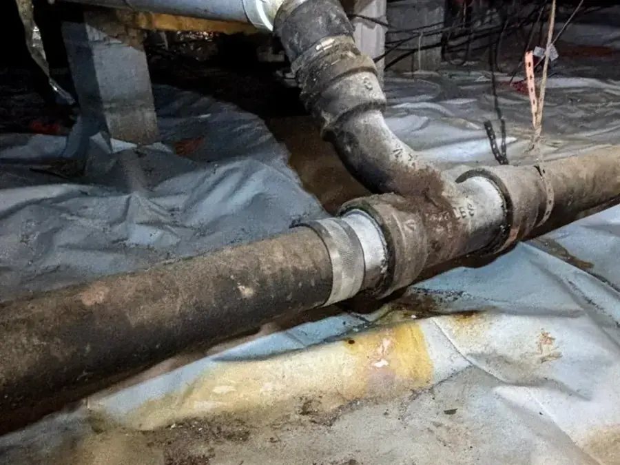 Split frozen pipe that flooded a Natick Center home in a deep freeze