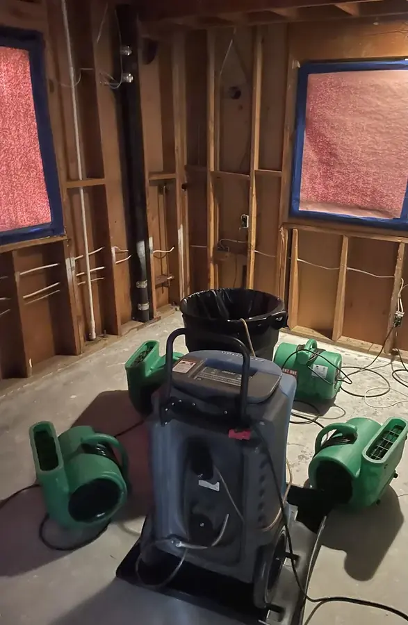 Drying a finished Natick basement after a frozen pipe split